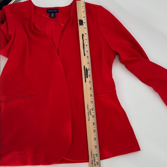Adrienne Vittadini/Sandro Red Open-Front Blazer (Size Medium) - Picture 10 of 11